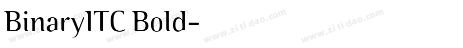BinaryITC Bold字体转换